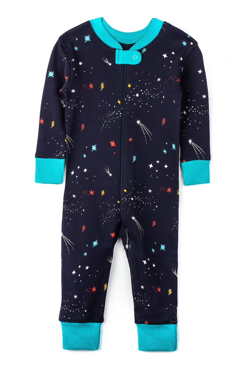 100% Organic Cotton One-piece Baby Pajamas: Artist Designed Prints
