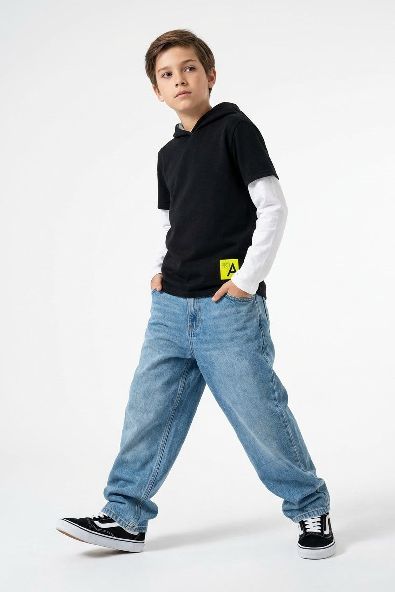 Oversized Layered Tech Hoodie