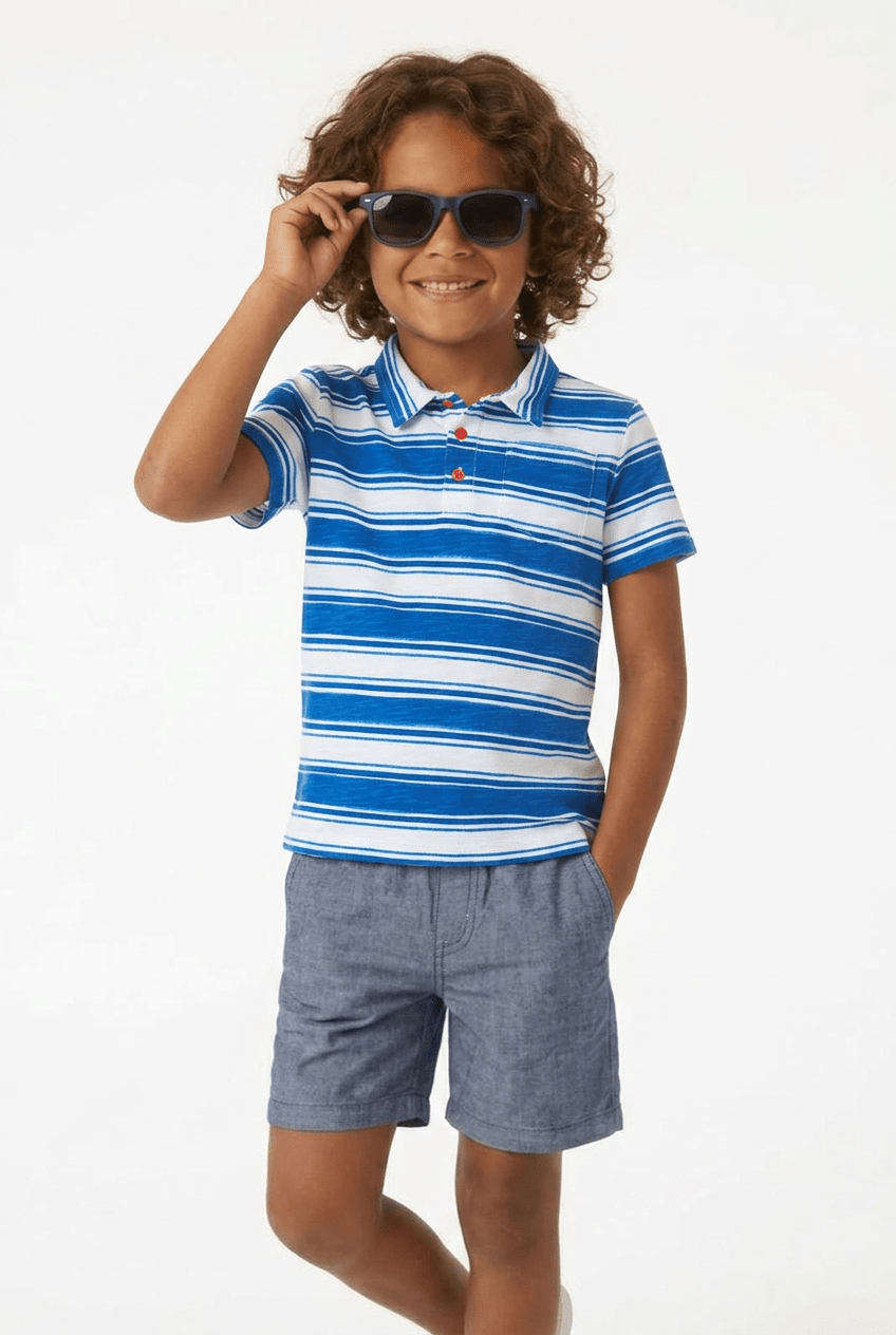 Striped Pocket Polo
