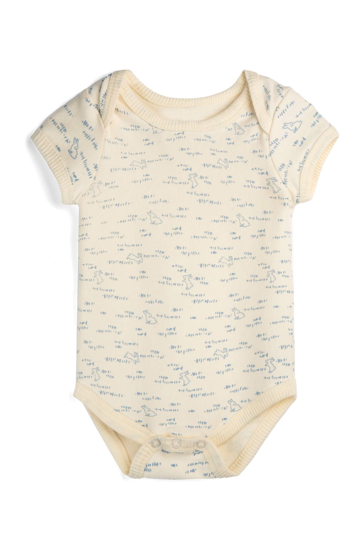 Organic Cotton Baby Bodysuit + Pant Bundle: Bunny Hop