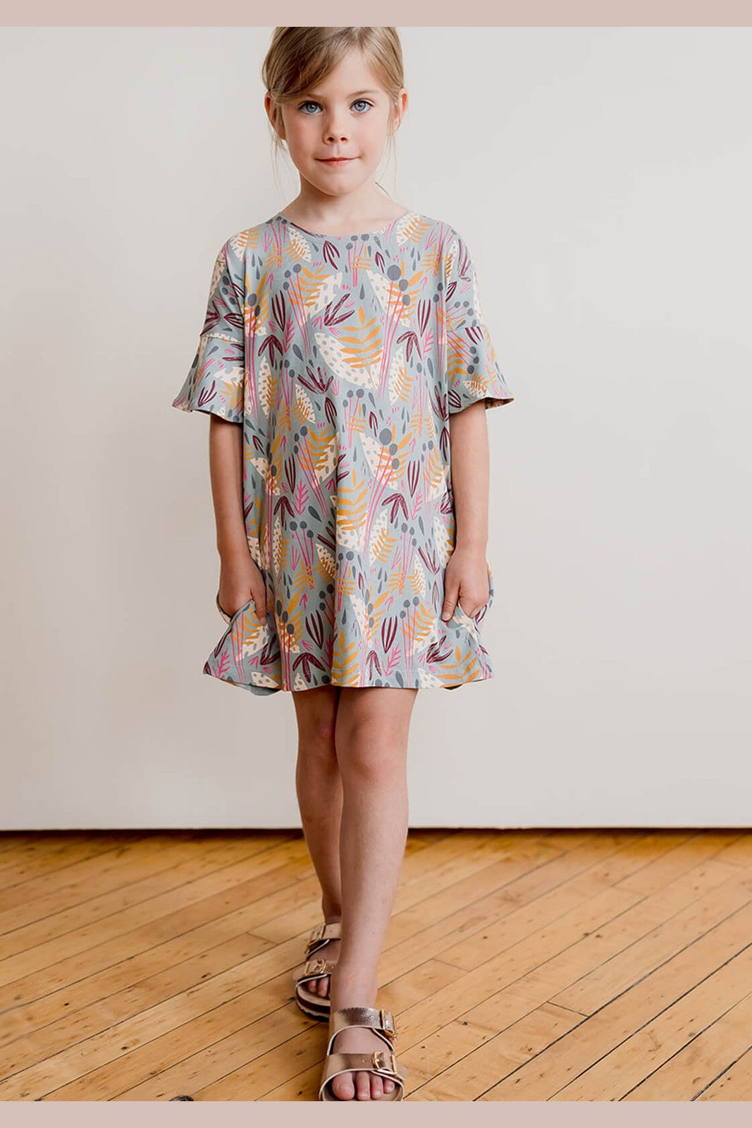 Girls Organic Cotton Cascade Dress: Whimsy FINAL SALE