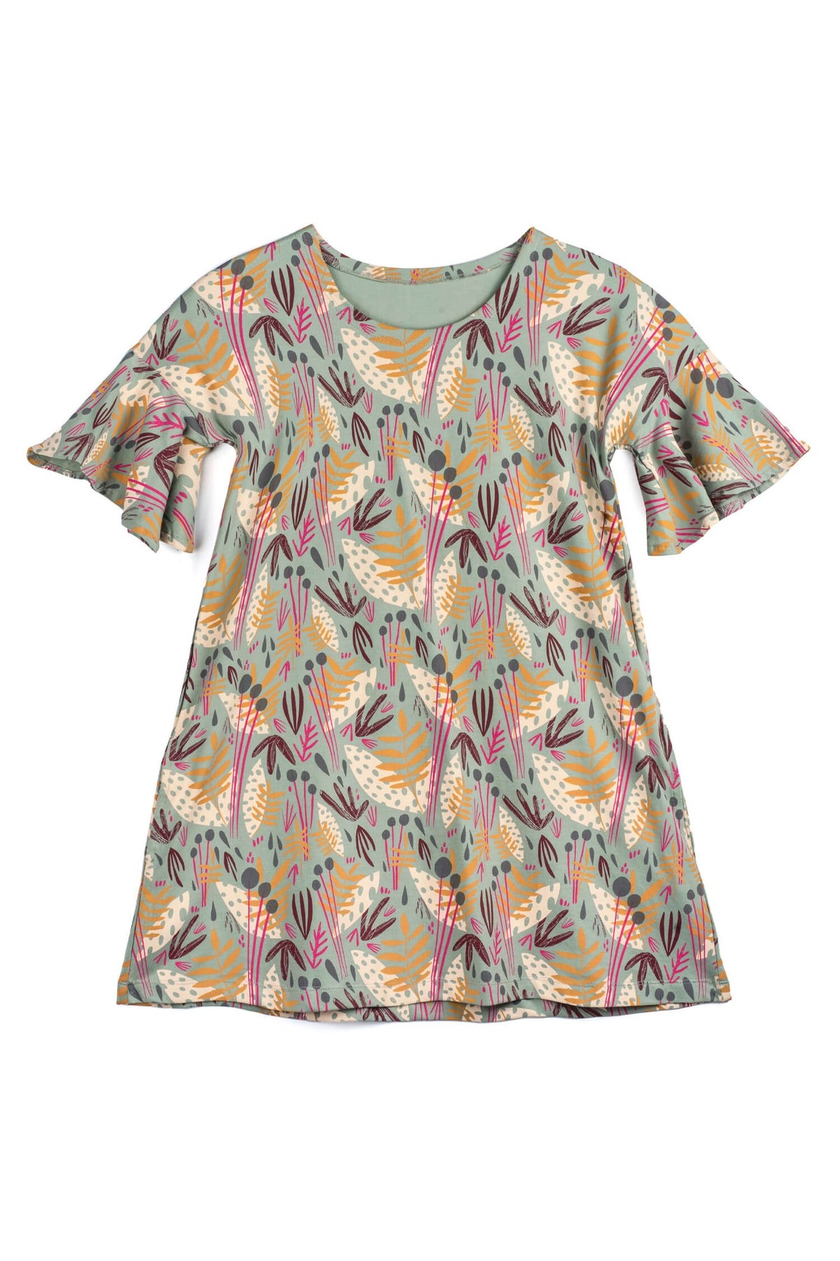 Girls Organic Cotton Cascade Dress: Whimsy FINAL SALE