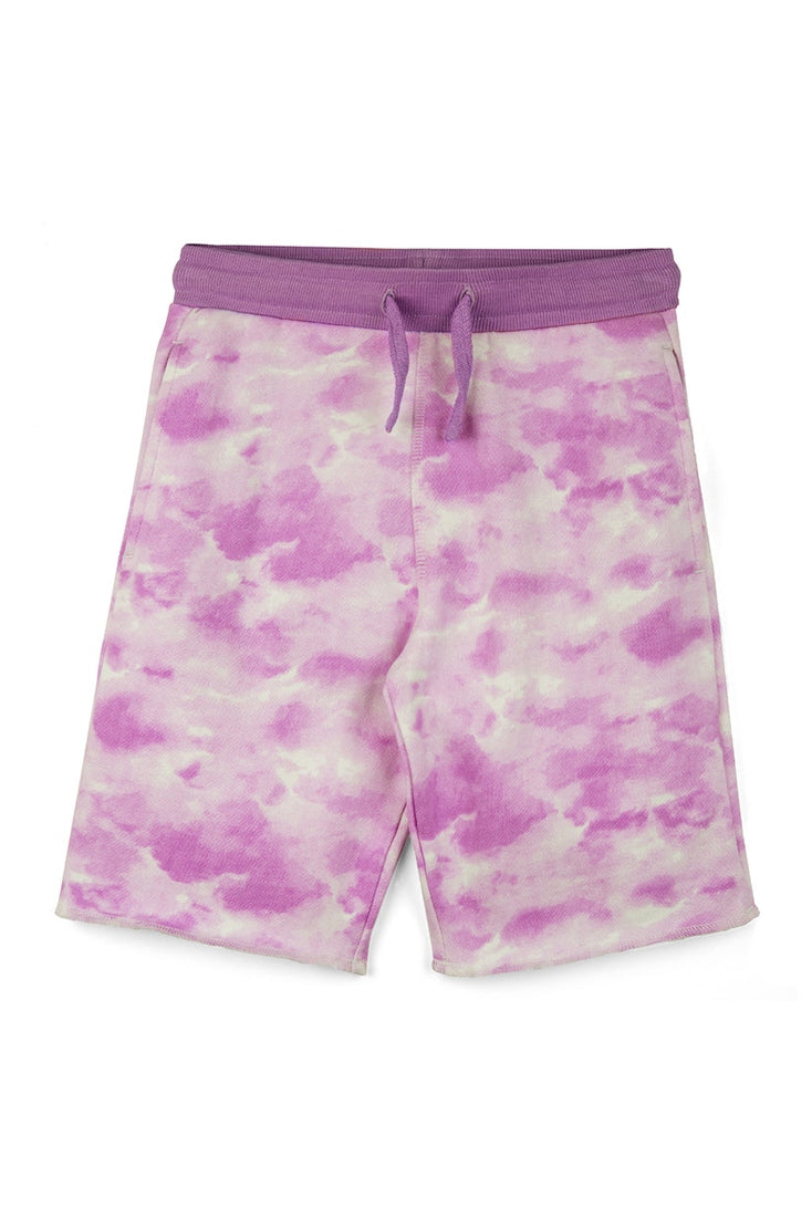 Kids Shorts: Organic Cotton Cloud Print Drawstring Shorts -  FINAL SALE