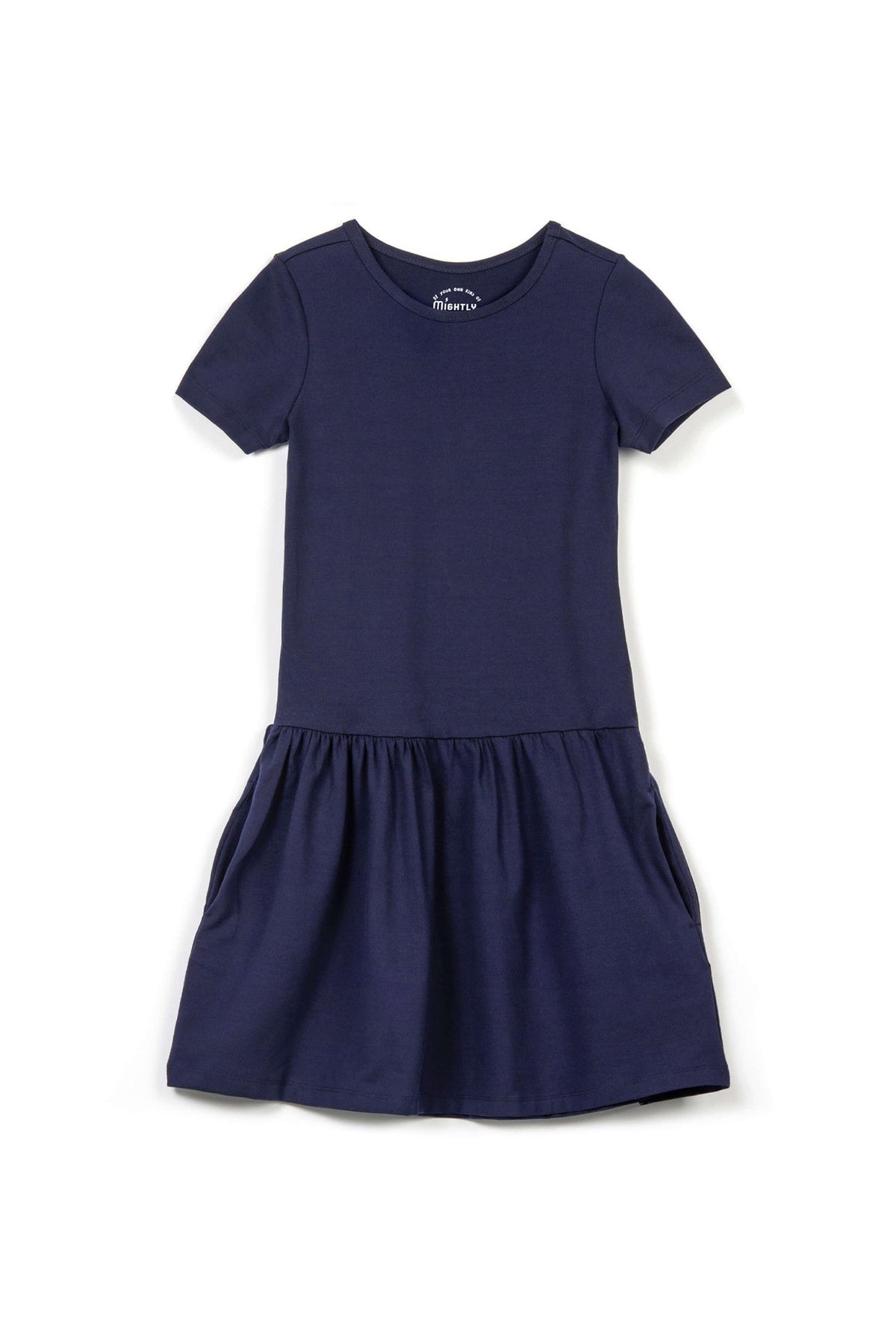 Organic Cotton Short Sleeve Drop Waist Dress