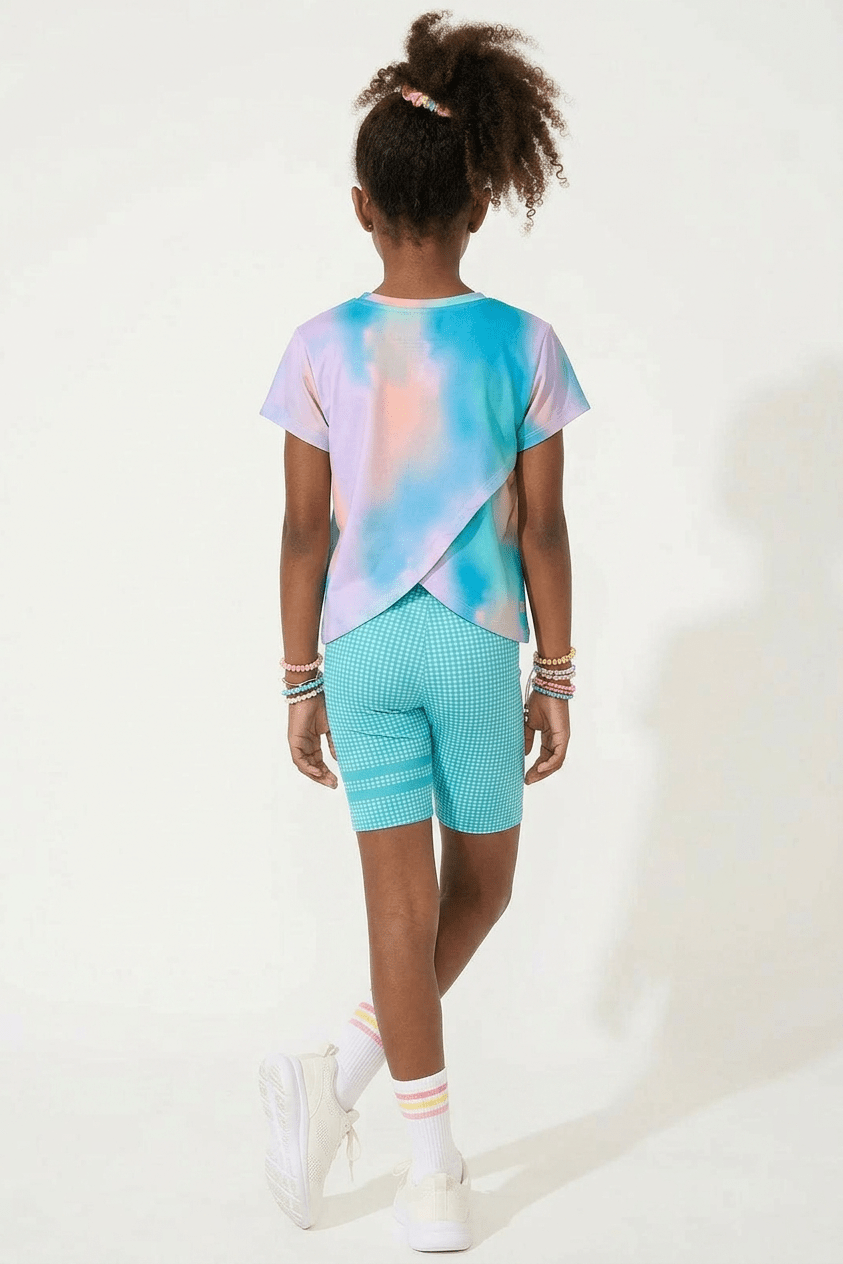 Tie Dye Cross Back Active Top