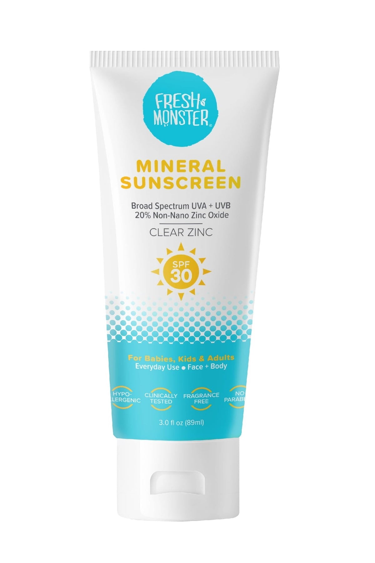 Kids Sunscreen: Mineral and Clear Zinc Oxide Safe Sun Protection - Fresh Monster