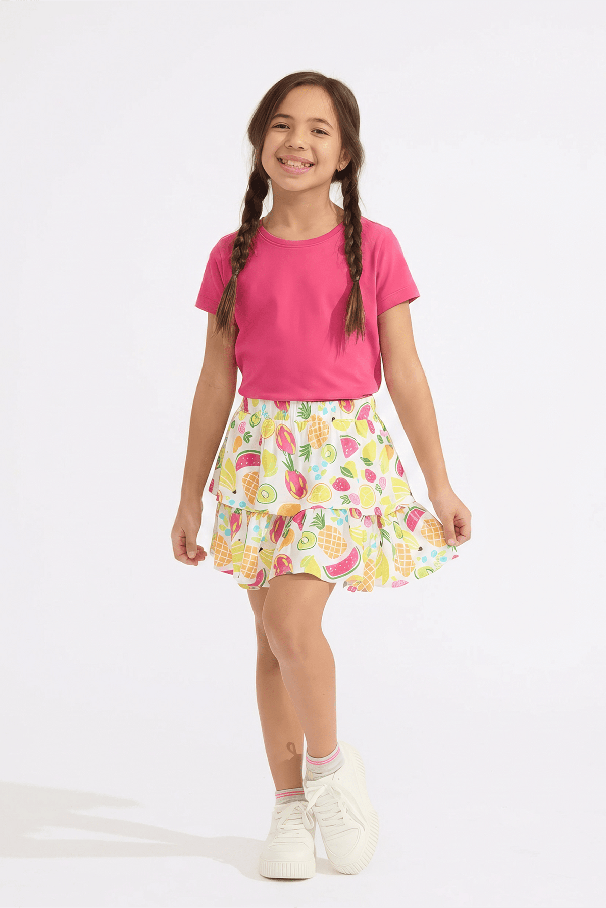 Frutas Tiered Skirt