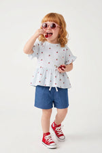 Cherry Striped Poplin TopTOPSRockets of Awesome