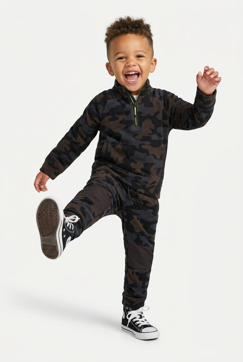 Camo Polar Fleece Half Zip