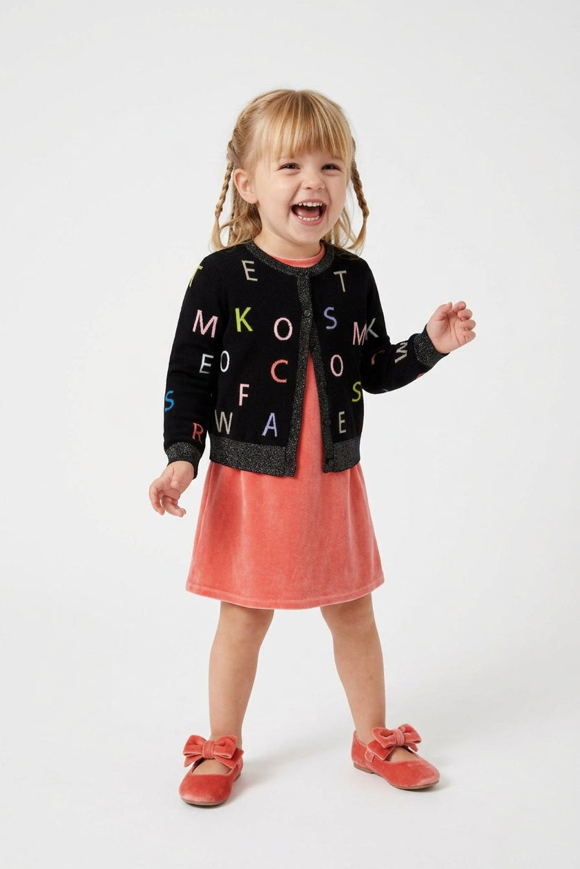 Word Scramble Shimmer Cardigan