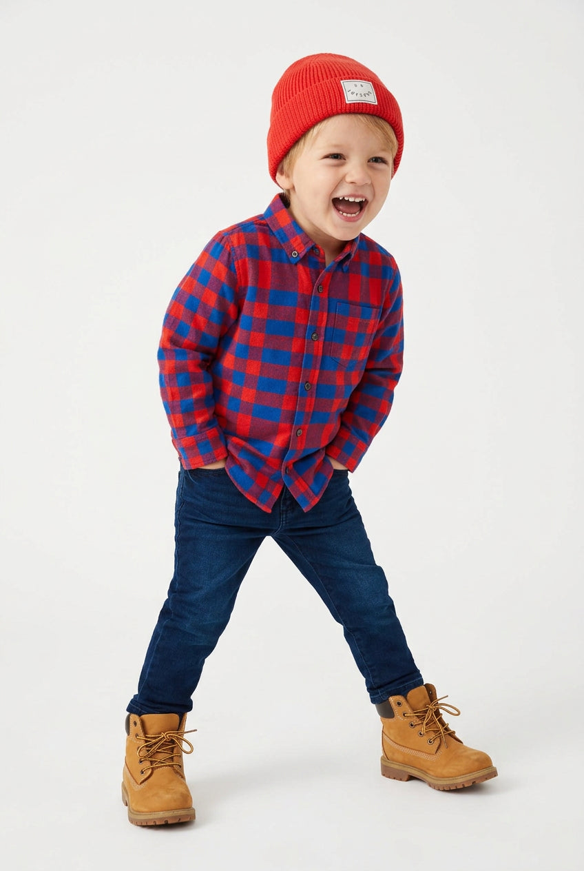 Uneven Plaid Shirt