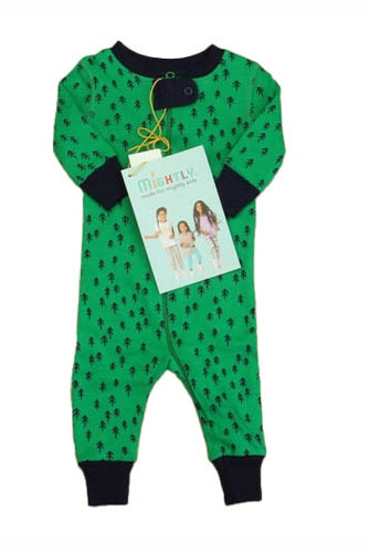 Pre-owned Green | Navy Trees PJ Set size: 0-3 Months Green | Navy Trees