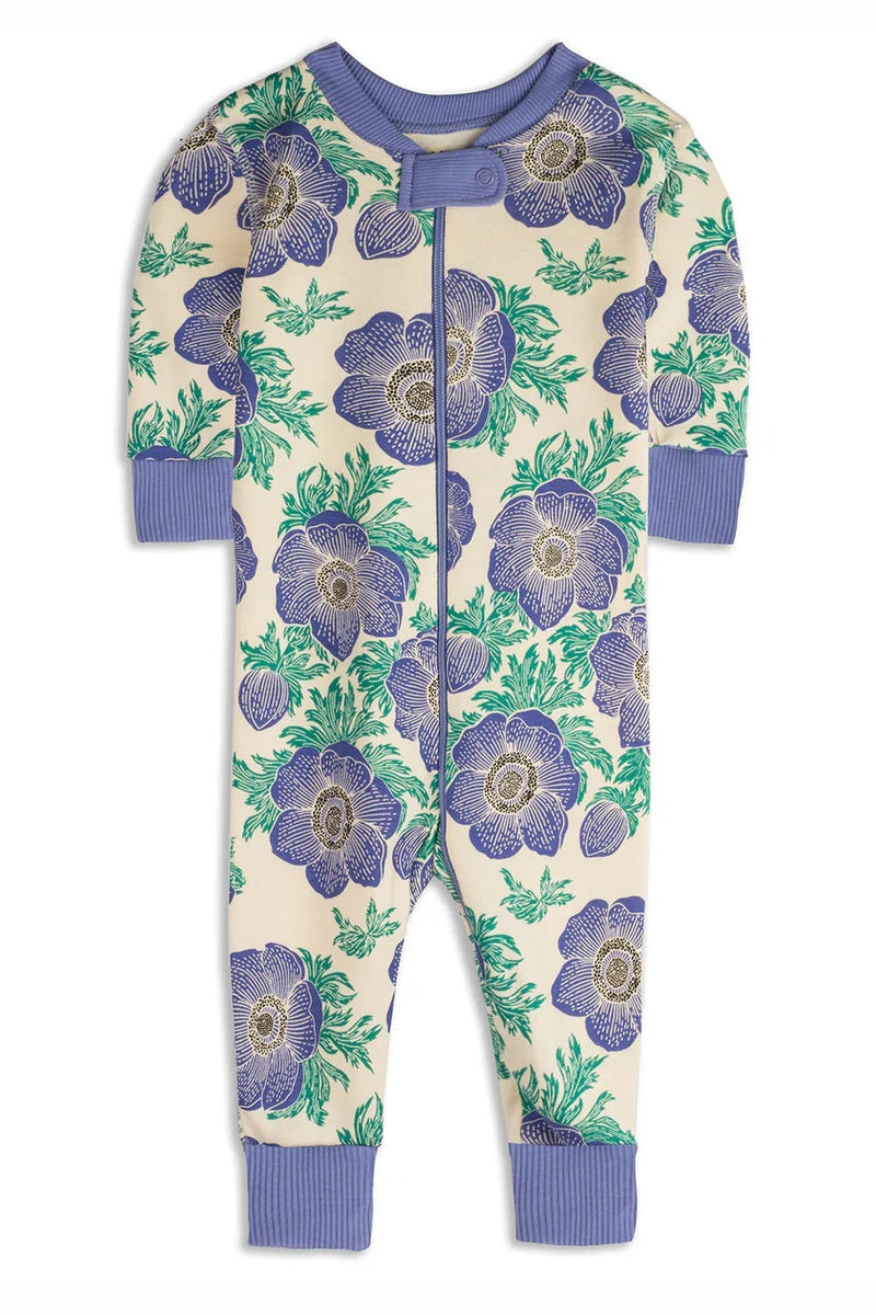 Pre-owned Purple Poppies 1-piece Non-footed Pajamas size: 0-3 Months Purple Poppies