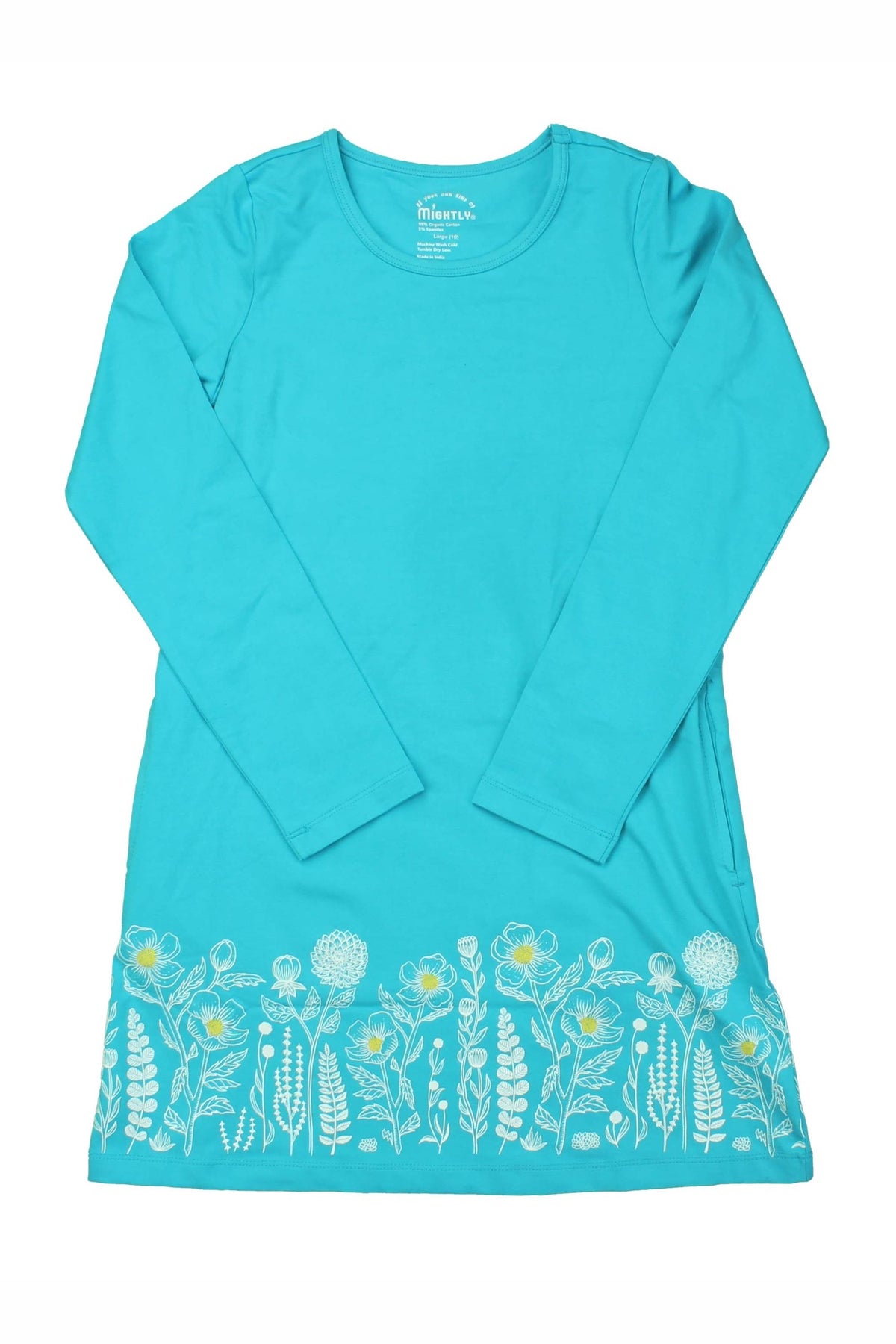 Pre-owned Blue | White | Yellow | Flowers Dress size: 10 Years Blue | White | Yellow | Flowers