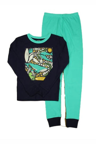 Pre-owned Navy Under the Sea PJ Set size: 12 Years Navy Under the Sea