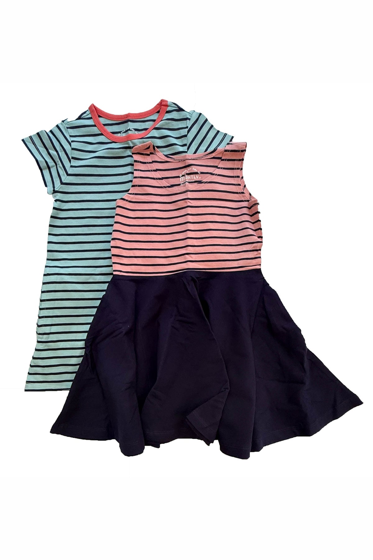 Pre-owned Aqua | Pink Stripe Dress size: 2-5T Aqua | Pink Stripe