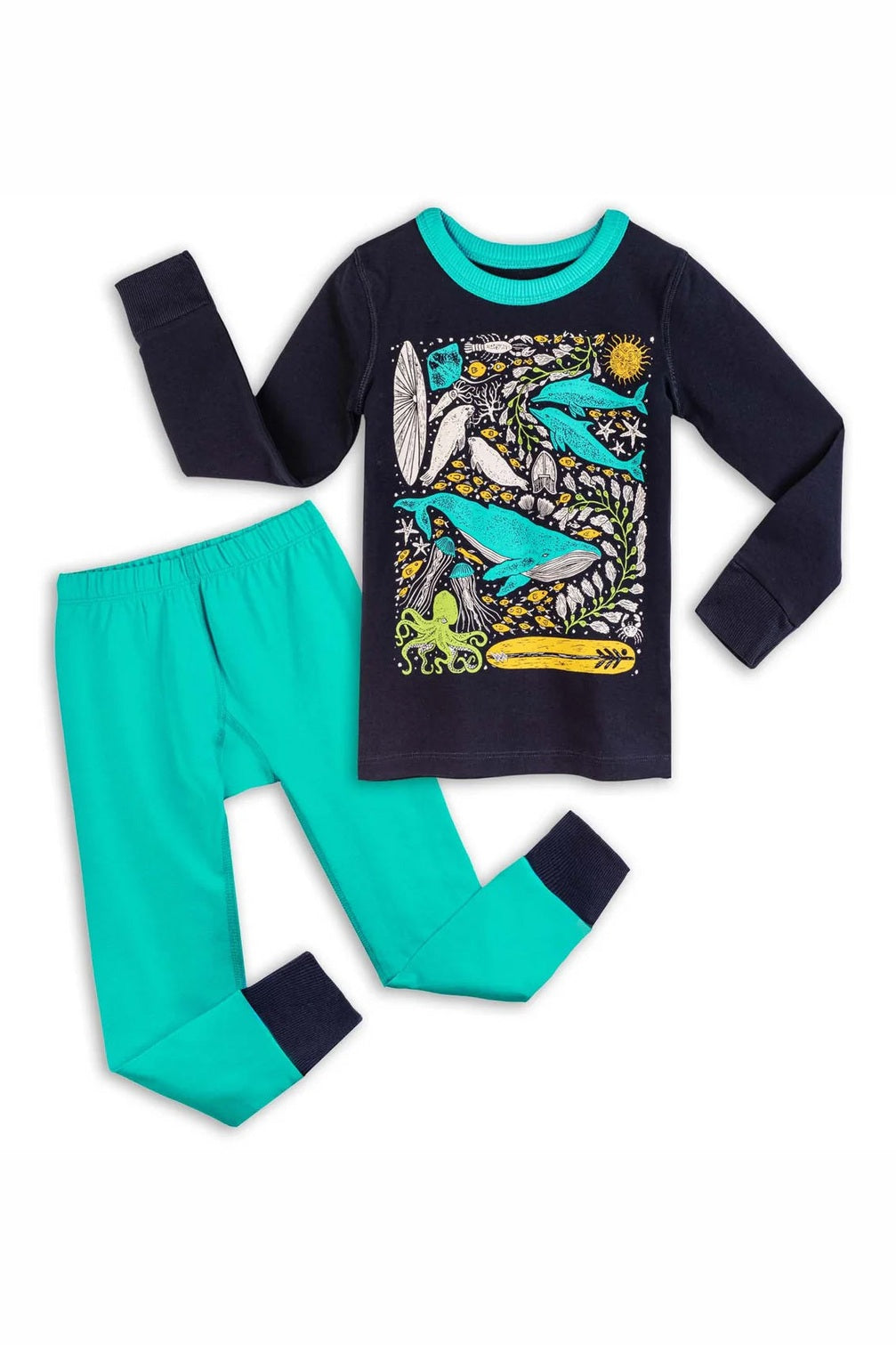 Pre-owned Blue Fish 2-piece Pajamas size: 2-5T Blue Fish