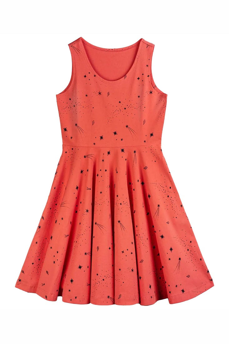 Pre-owned Coral Black Stars Dress size: 2-5T Coral Black Stars