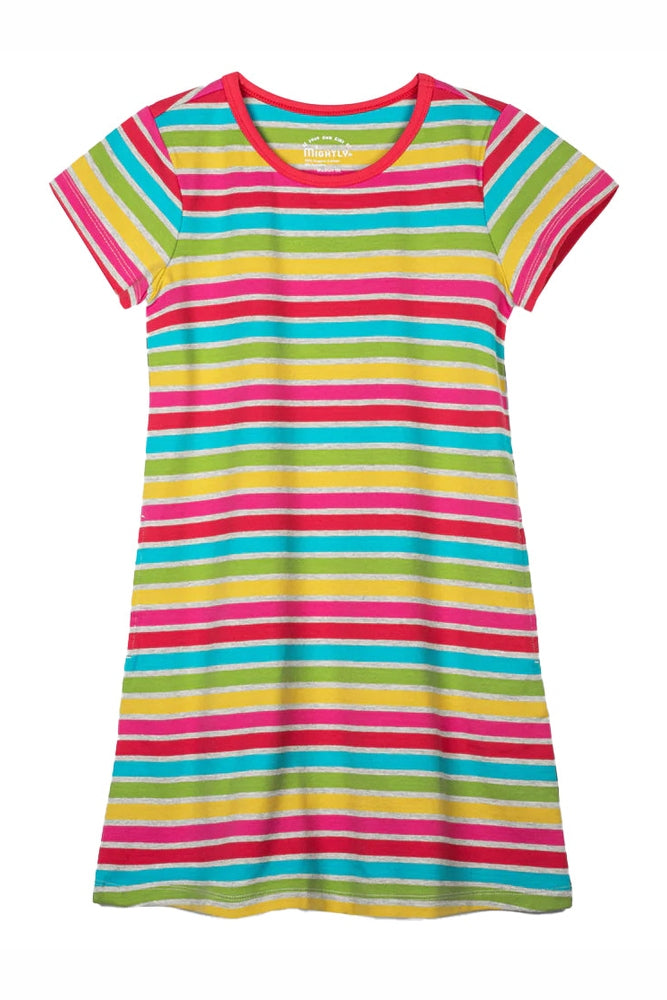 Pre-owned Gray Stripe Dress size: 2-5T Gray Stripe