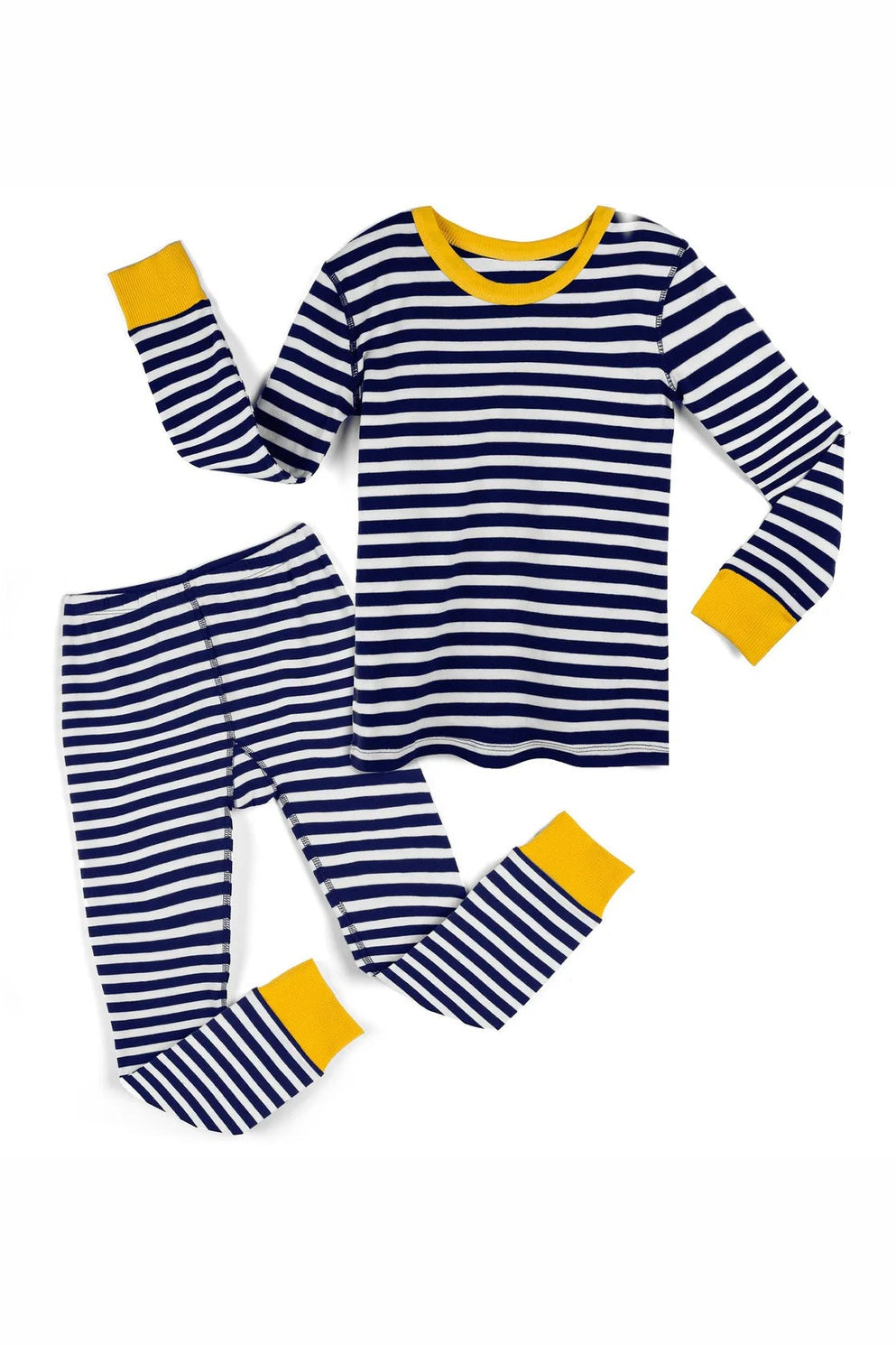 Pre-owned Navy Stripe 2-piece Pajamas size: 2-5T Navy Stripe