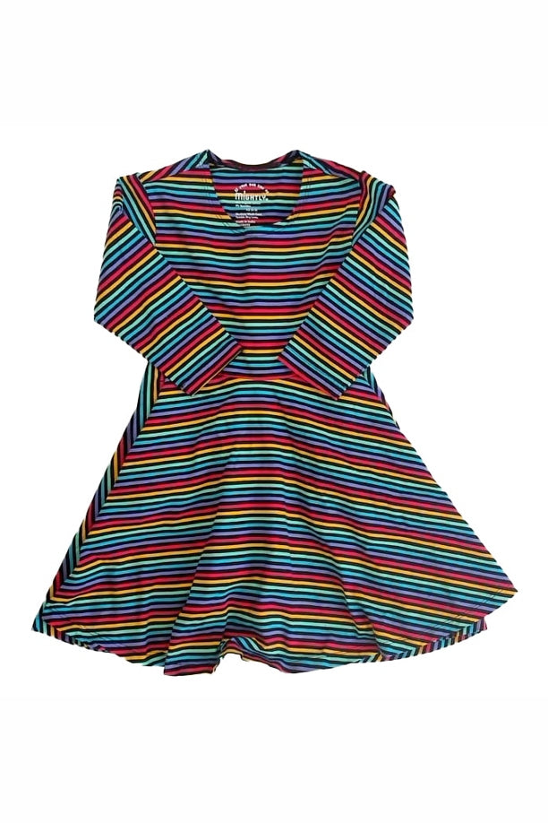 Pre-owned Striped Dress size: 2-5T Striped