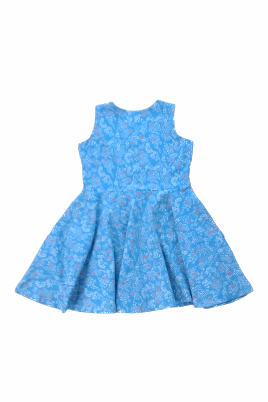 Pre-owned Blue | White and Red Flowers Dress size: 2T Blue | White and Red Flowers