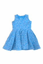 Pre-owned Blue | White and Red Flowers Dress size: 2T Blue | White and Red Flowers