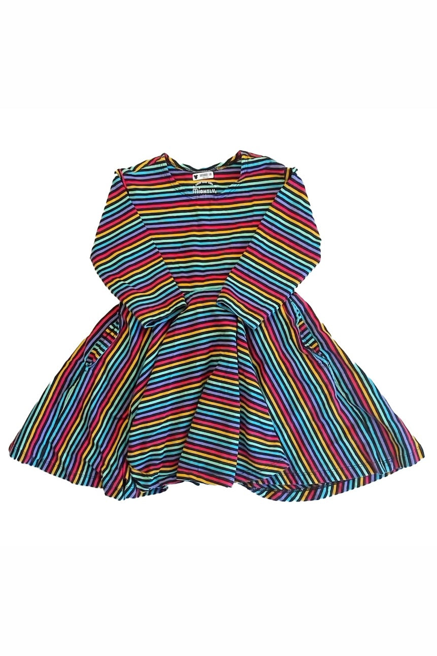 Pre-owned Black Stripe Dress size: 4T Black Stripe