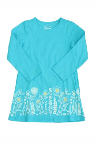 Pre-owned Turquoise Floral Dress size: 4T Turquoise Floral