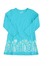 Pre-owned Turquoise Floral Dress size: 4T Turquoise Floral