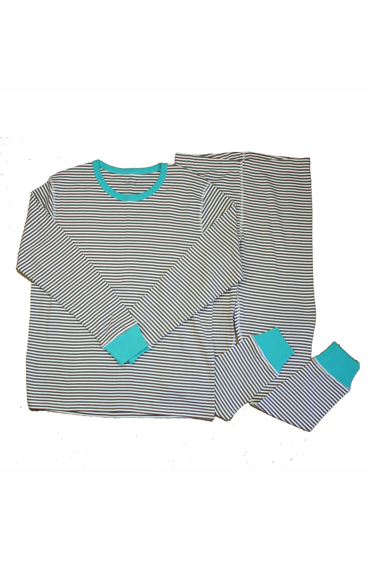 Pre-owned Gray | White Turquoise PJ Set size: 6-14 Years Gray | White Turquoise
