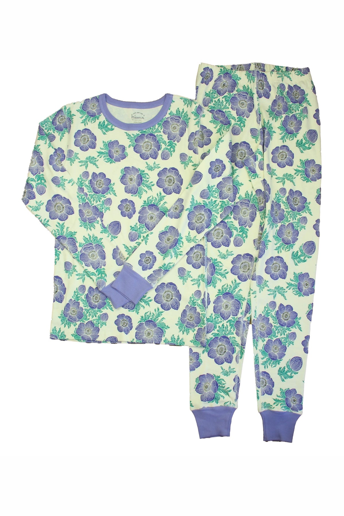 Pre-owned Ivory | Purple Hydrangea PJ Set size: 6-14 Years Ivory | Purple Hydrangea