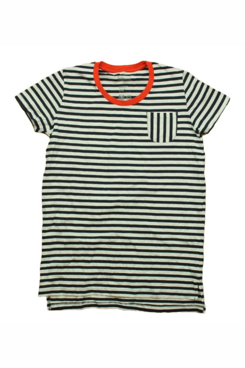 Pre-owned Navy Stripe T-Shirt size: 6-14 Years Navy Stripe