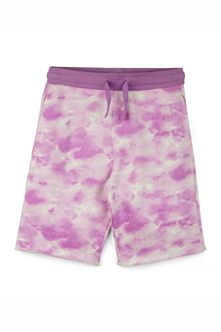 Pre-owned Purple Tie Dye Shorts size: 6-14 Years Purple Tie Dye