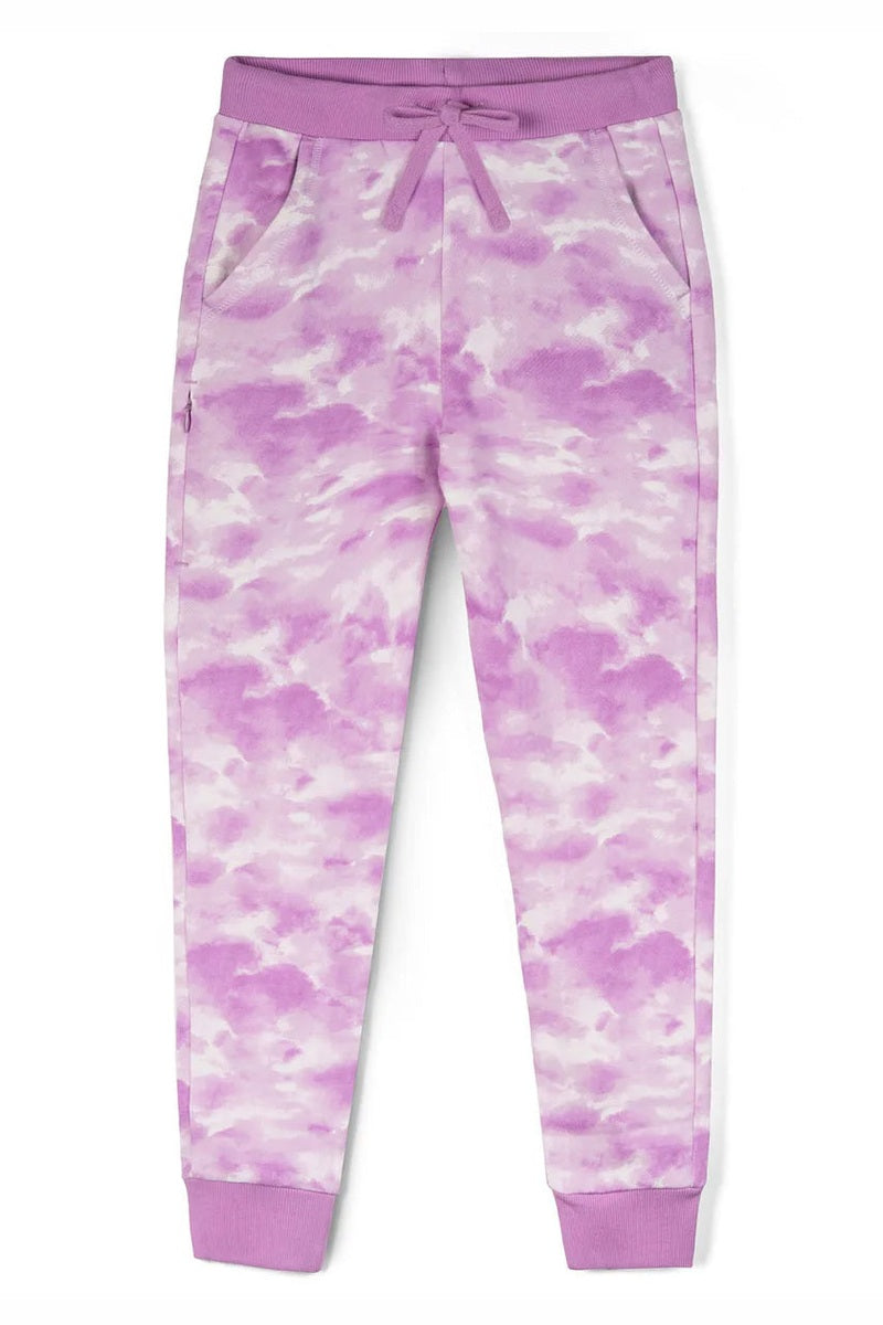 Pre-owned Purple Tie Dye Casual Pants size: 6-14 Years Purple Tie Dye