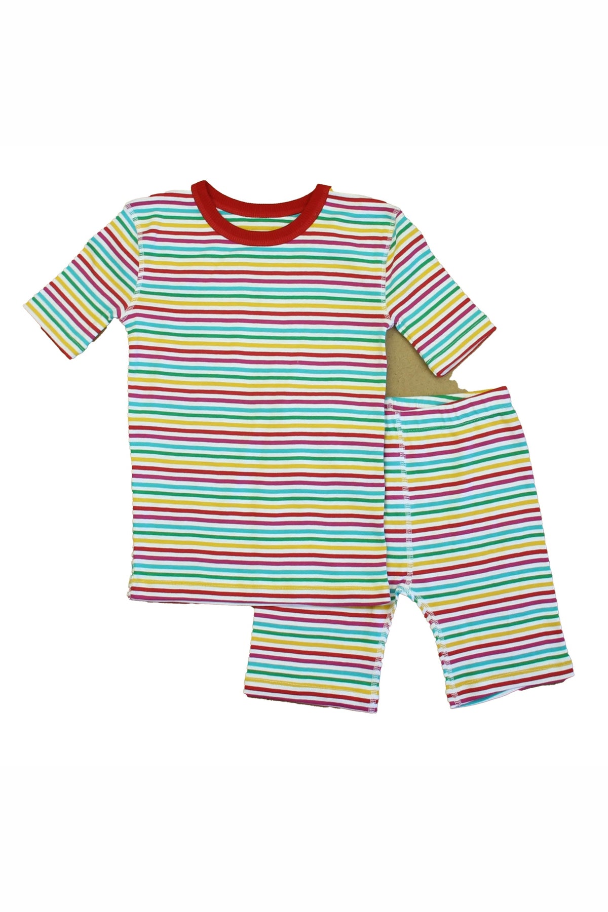 Pre-owned Rainbow Stripe PJ Set size: 6-14 Years Rainbow Stripe