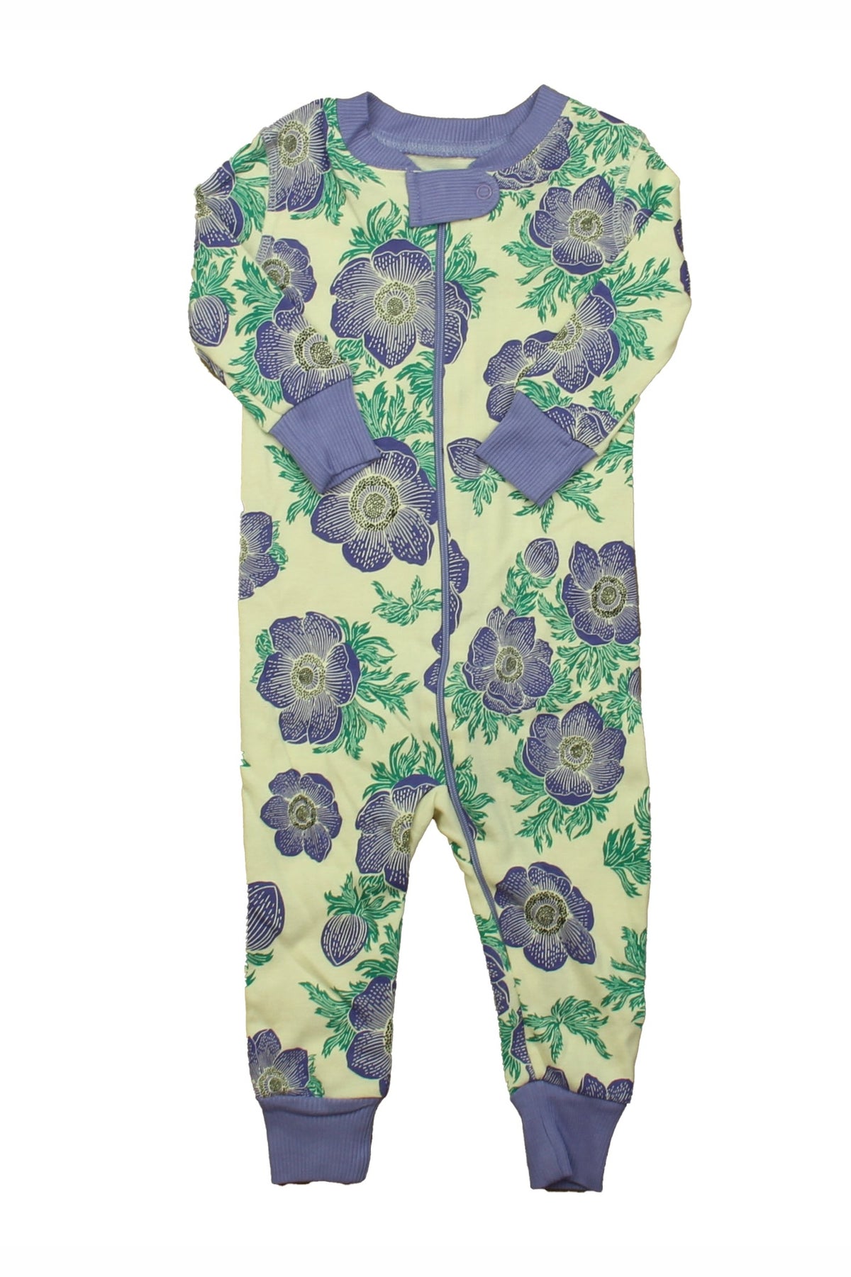 Pre-owned Ivory | Purple Hydrangea PJ Set size: 6-9 Months Ivory | Purple Hydrangea