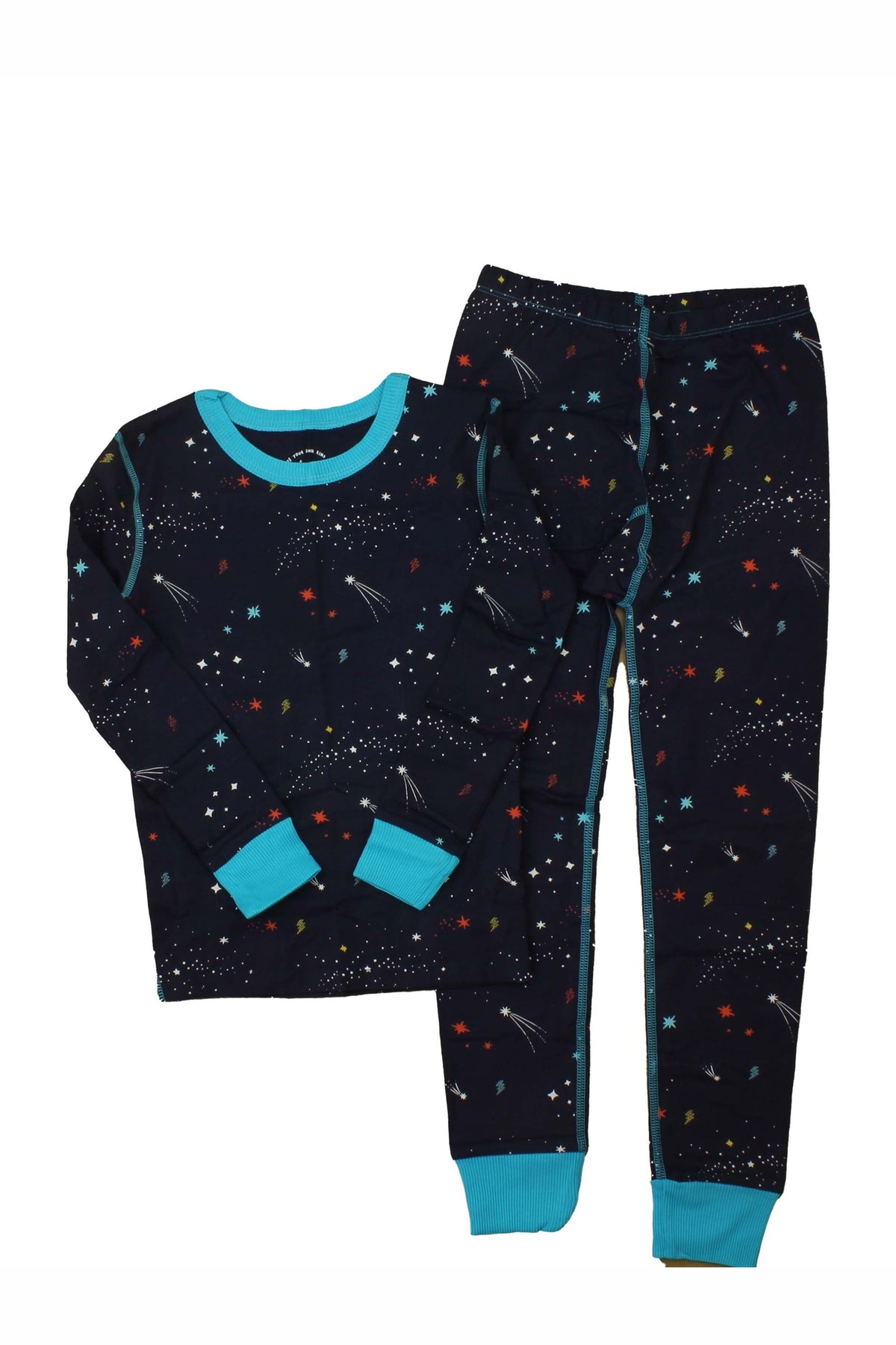Pre-owned Blue | Turquoise | Stars PJ Set size: 8 Years Blue | Turquoise | Stars