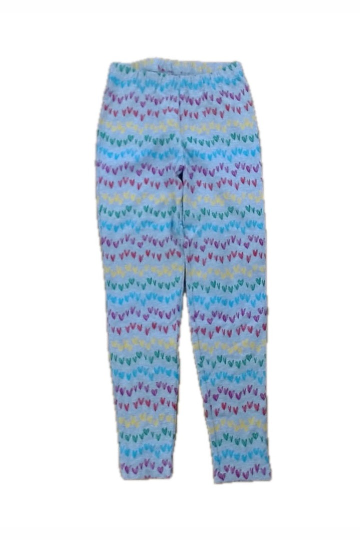 Pre-owned Gray Hearts Leggings size: 8 Years Gray Hearts