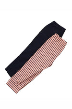Pre-owned Navy | Pink | Stripes Leggings size: 8 Years Navy | Pink | Stripes