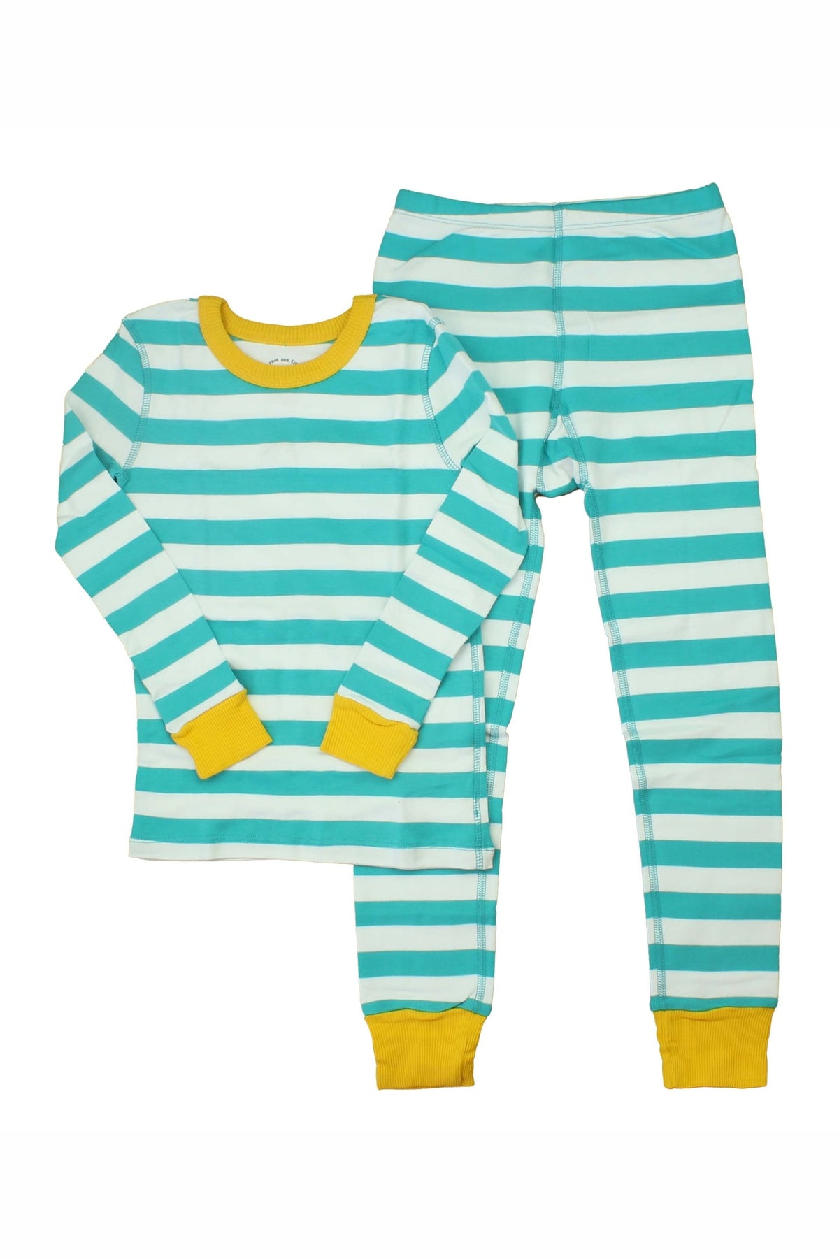 Pre-owned White | Turquoise | Stripes PJ Set size: 8 Years White | Turquoise | Stripes