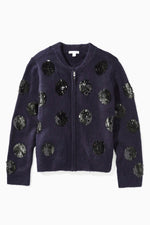 Dotty Paillette Zip CardiganTOPSRockets of Awesome