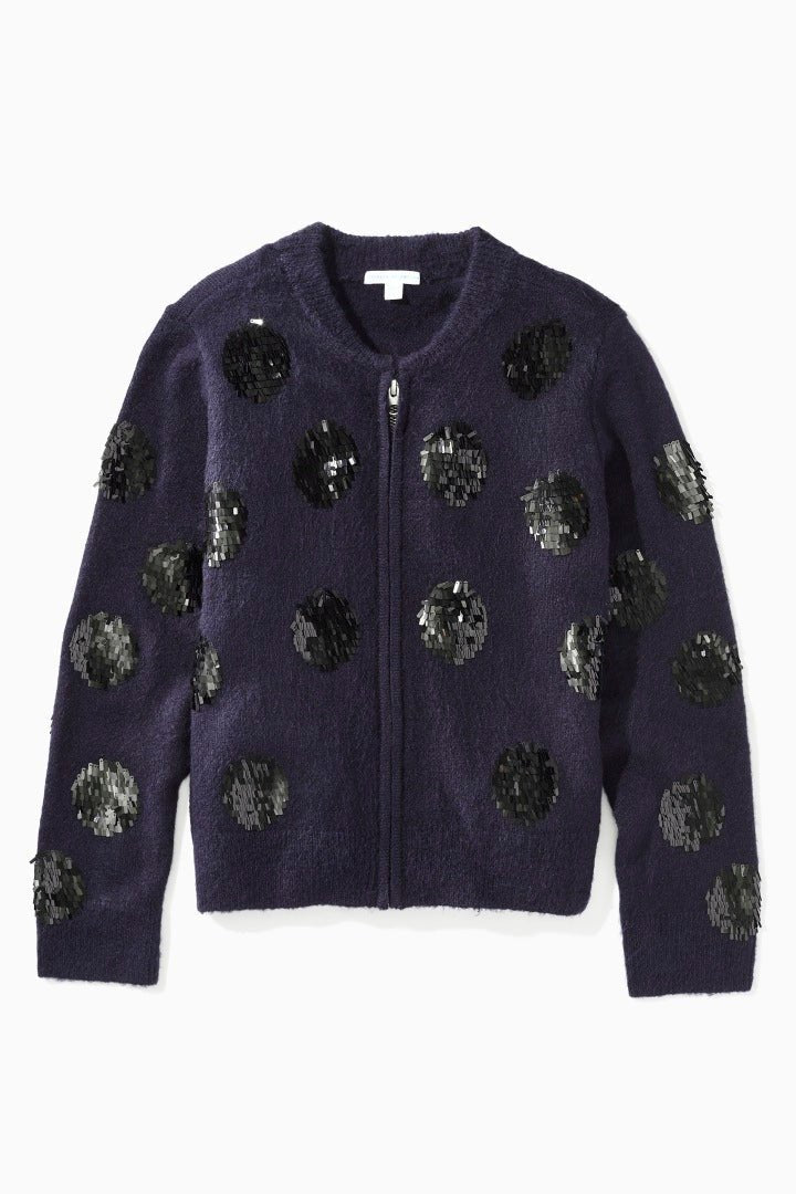 Dotty Paillette Zip CardiganTOPSRockets of Awesome