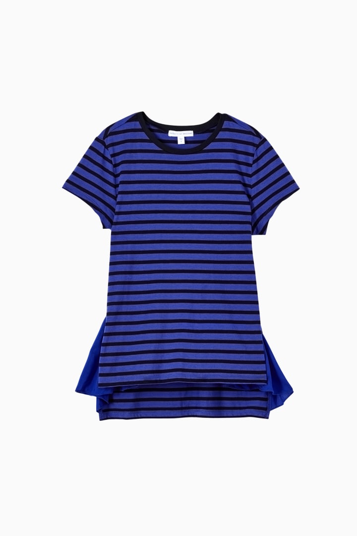 Stripe Side-Pleat Top - FINAL SALE