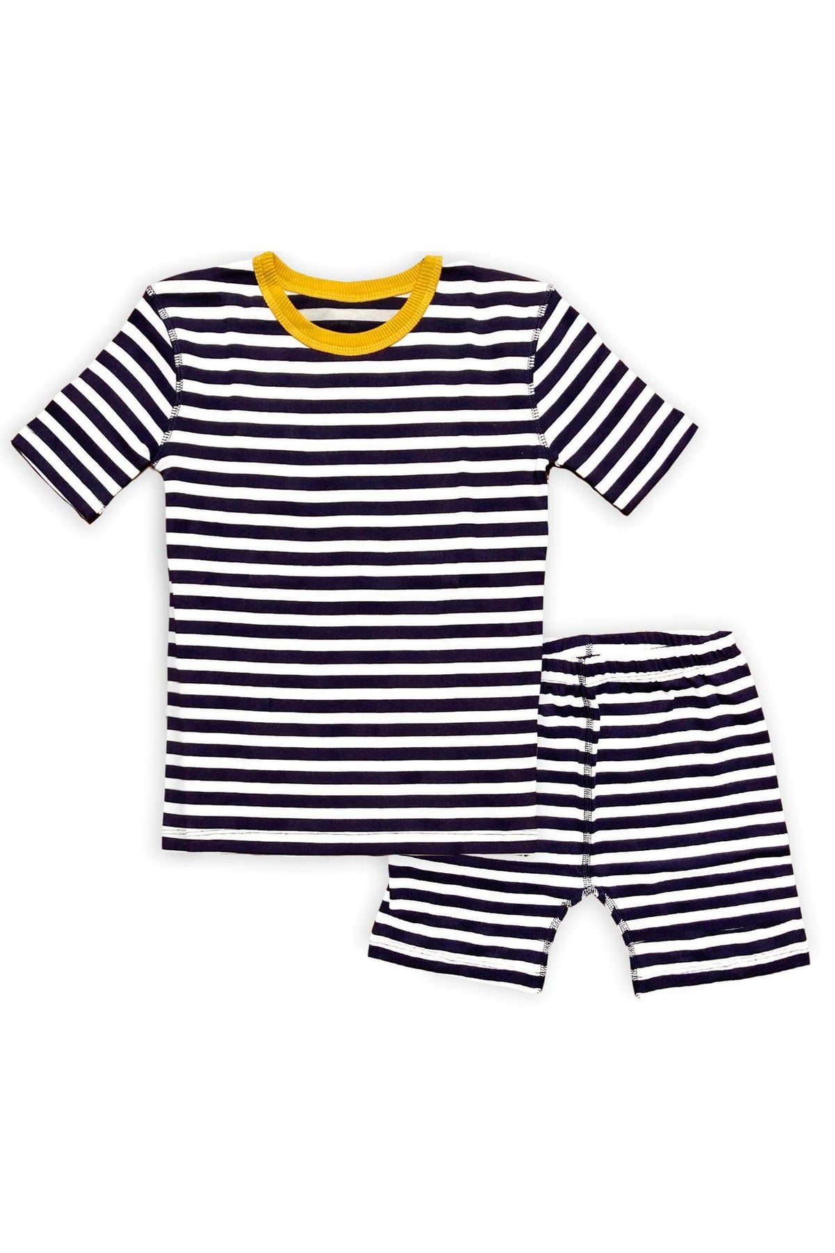 100% Organic Cotton Shortie Pajamas for Kids: Stripes - FINAL SALE