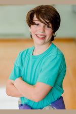 Vibrant assortment of kids shirts for boys and girls in different sizes and styles
