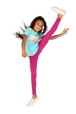 High-quality girls' leggings with an elastic waistband for a snug fit